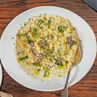 Wild Mushroom Asparagus Risotto