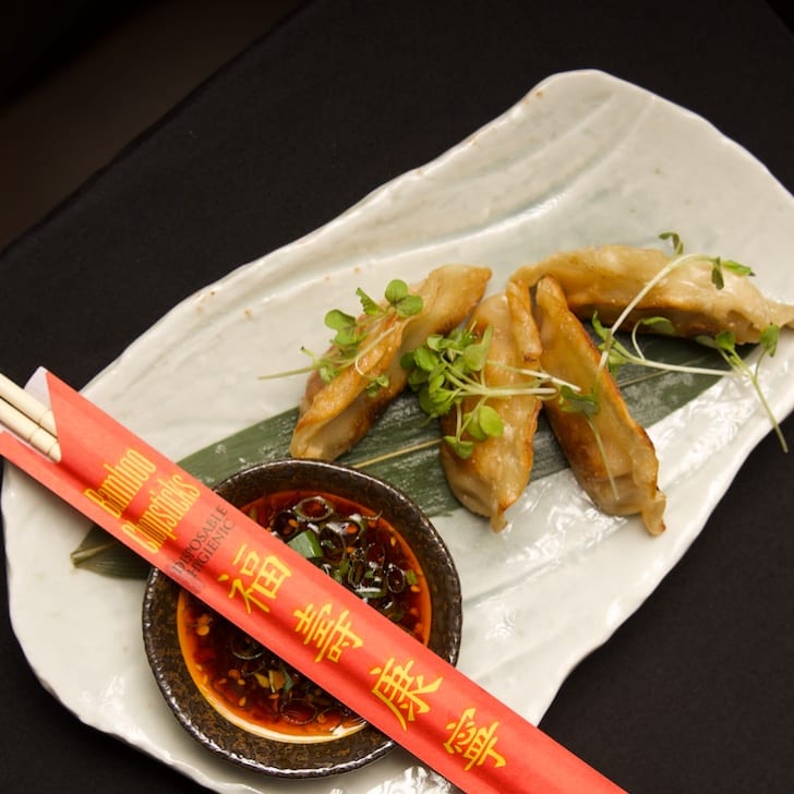 Pan Fried Chicken Dumplings.