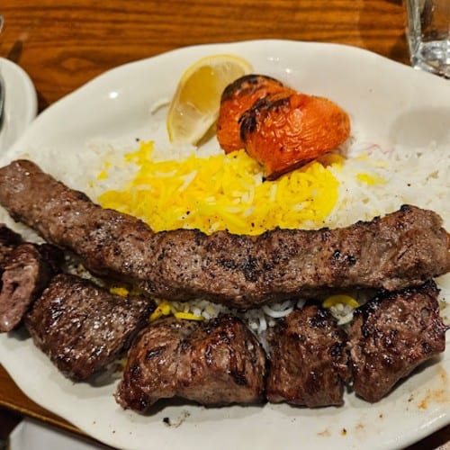 Lamb Soltani Kabob.