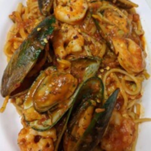 Shrimp, Clams & Mussels Fra Diavolo.