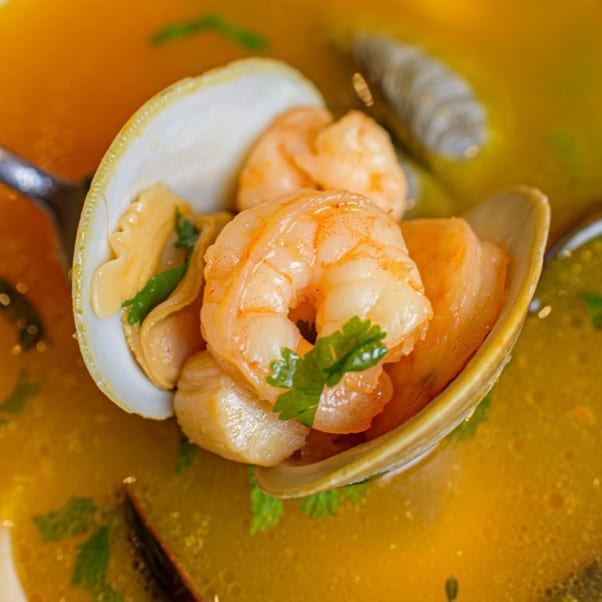 Sopa De Mariscos (Seafood Soup).