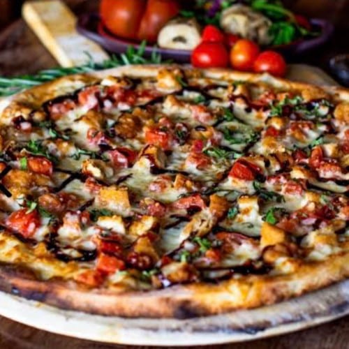 Chicken Bruschetta Pizza.