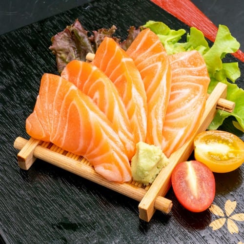 Salmon Sashimi.