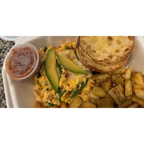 Bacon Avocado Scramble.