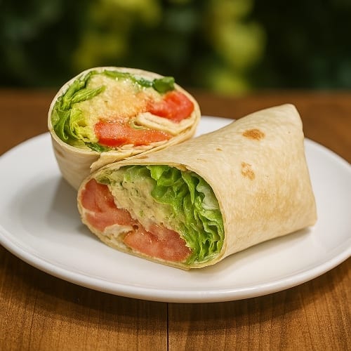 Chickpea Tuna Wrap.