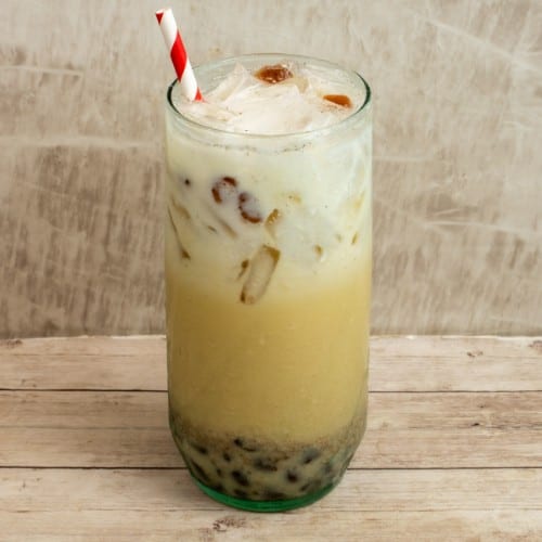 Banana Horchata Boba Milk Tea.