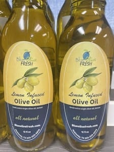 Lemon Infused Extra Virgin Olive Oil.