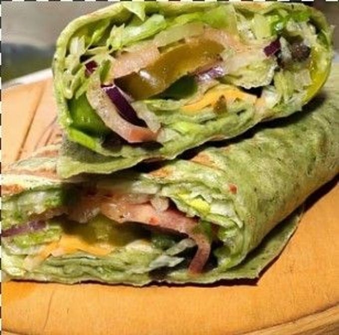 23– Hummus Veggie Wrap.