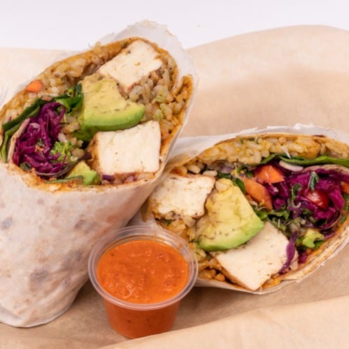 Veganizer Burrito ( Vegan & Gluten Free option).