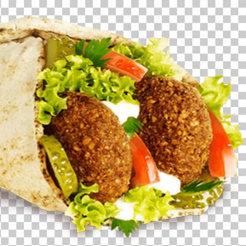 Falafel Vegetarian Pita Wrap.