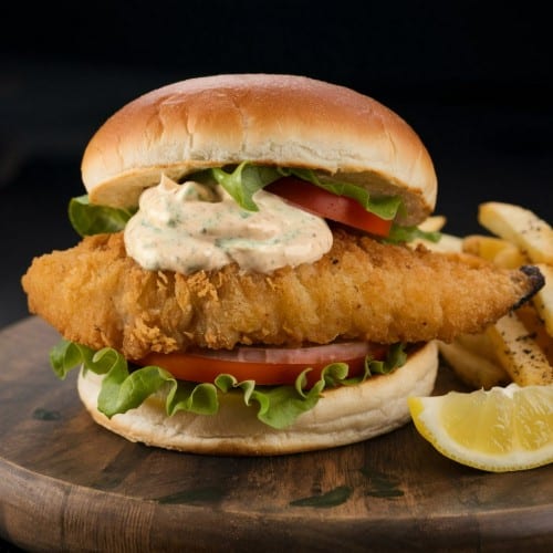 Fried Fish Filet Sandwich Deluxe.