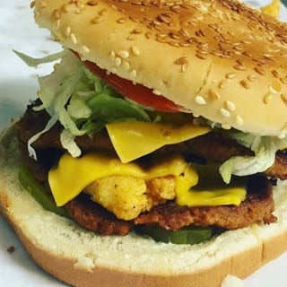 Hot Sausage with Shrimp Burger Combo 