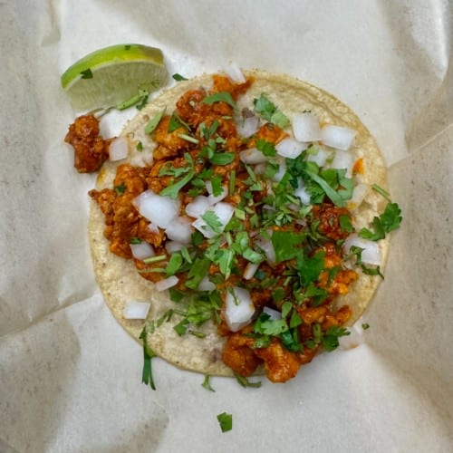 Taco Traditional- Fresh onions, cilantro, and lime wedge..