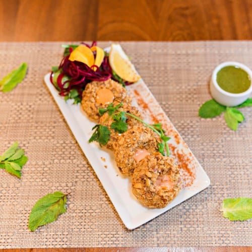 Cheesy Chana Jor Tikki.