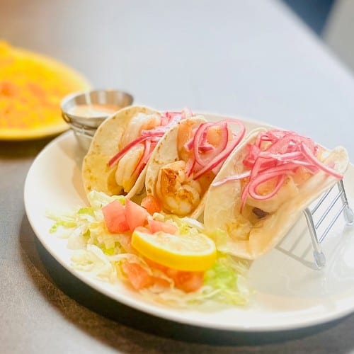 Shrimp tacos.