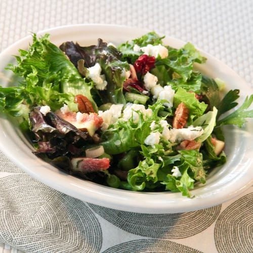MIXED GREENS SALAD.