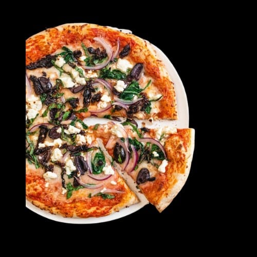 Villa's Spinach Supreme Pizza.