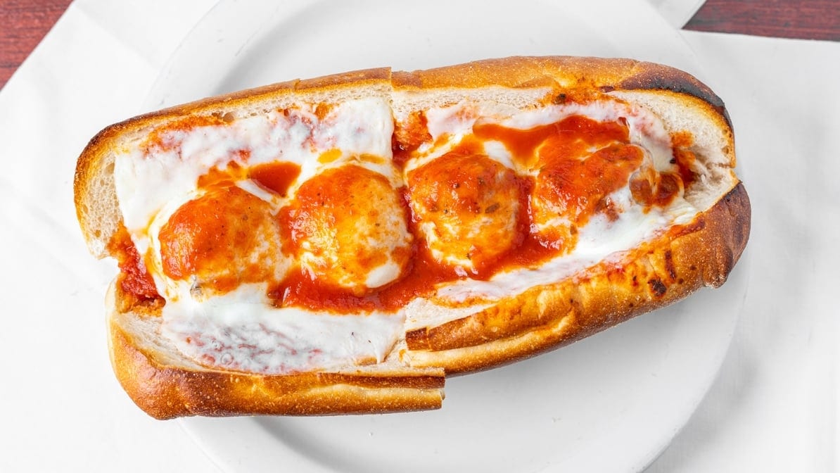 Meatball Parmigiana Sub.