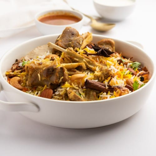 Avakaya Goat Biryani.