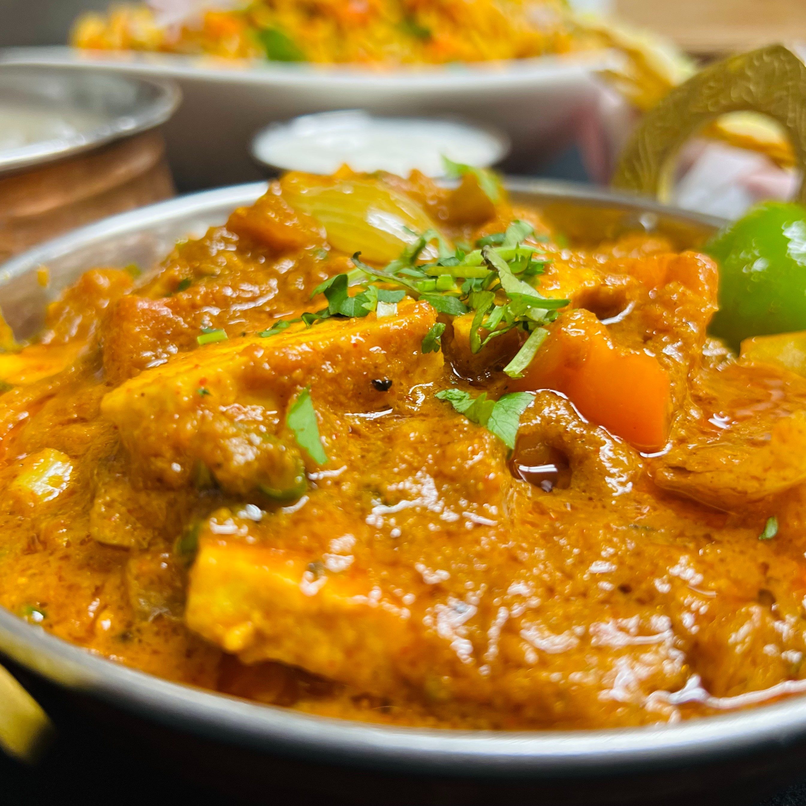 Paneer (Homemade Cheese) Aachari (GF).