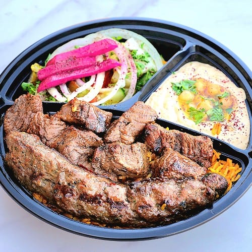 3 Combination plate (Kofta, Lamb Kabob, Beef Kabob).