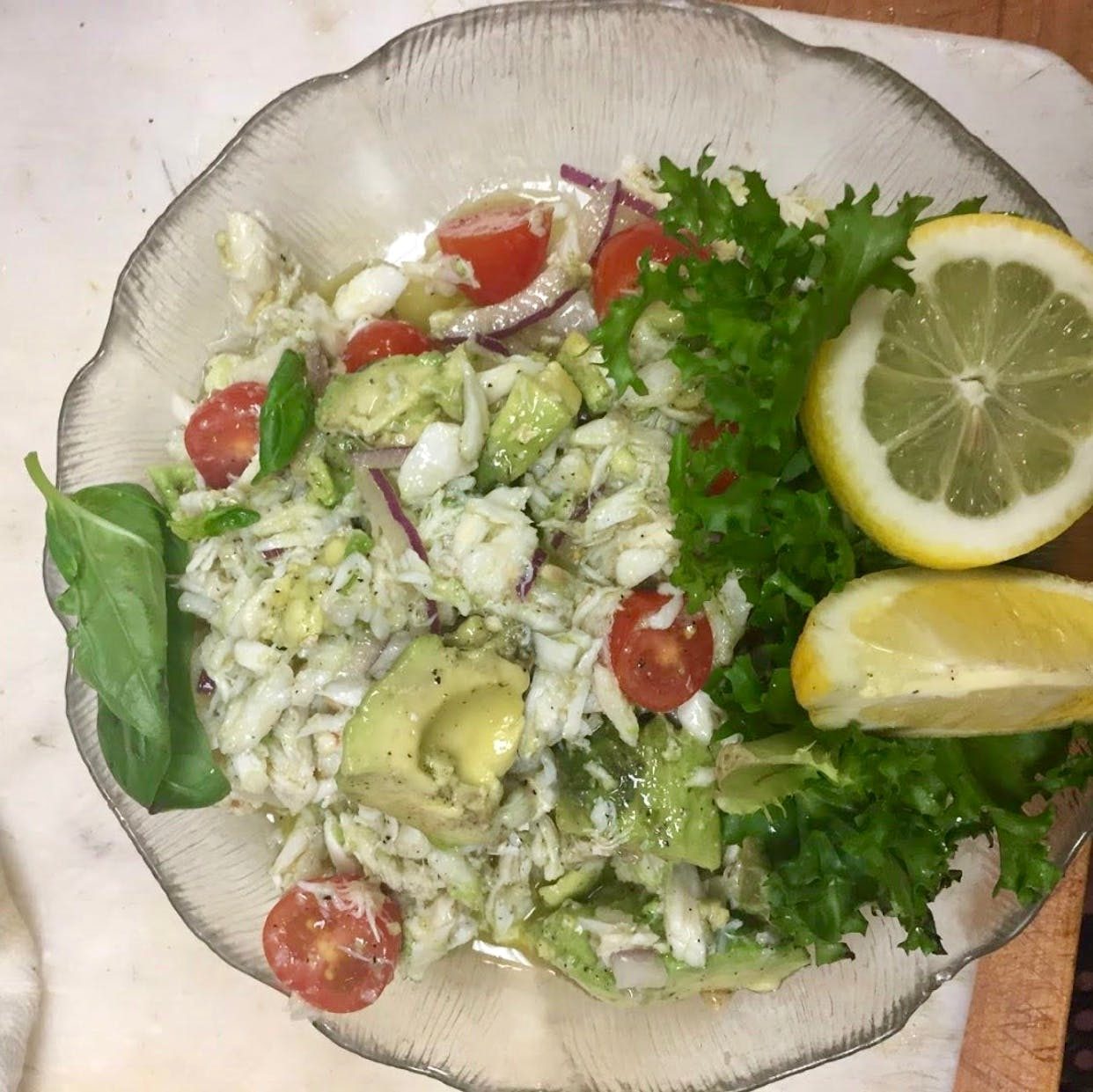 Crab Avocado Salad.
