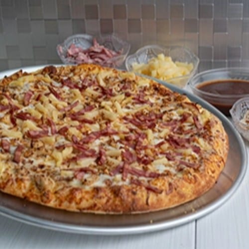 BBQ Chicken Pizza.
