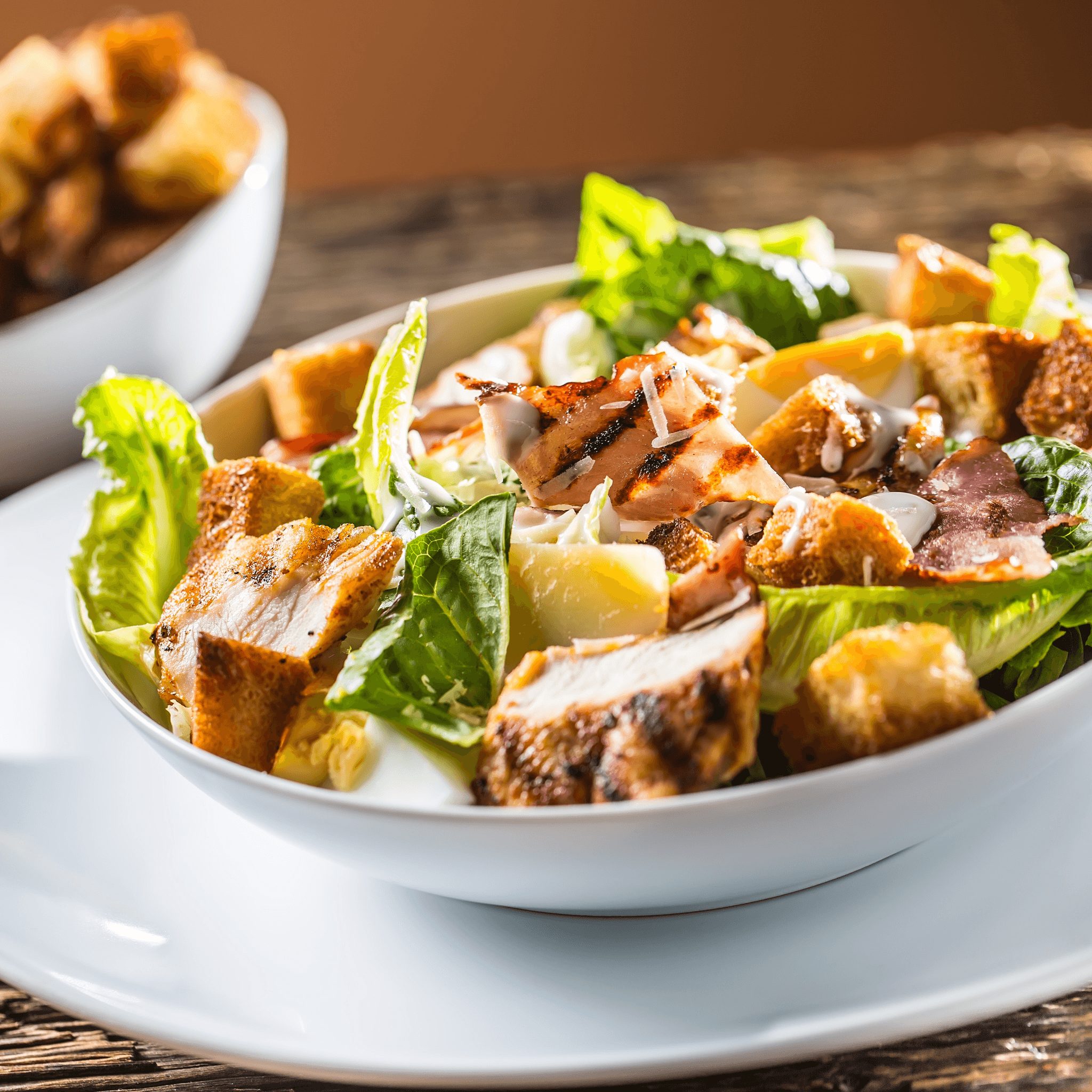 Grilled Chicken Caesar Salad.