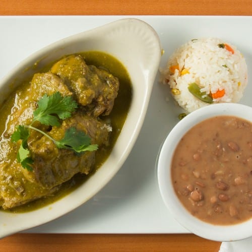 Pork Ribs In Chile Verde Sauce.