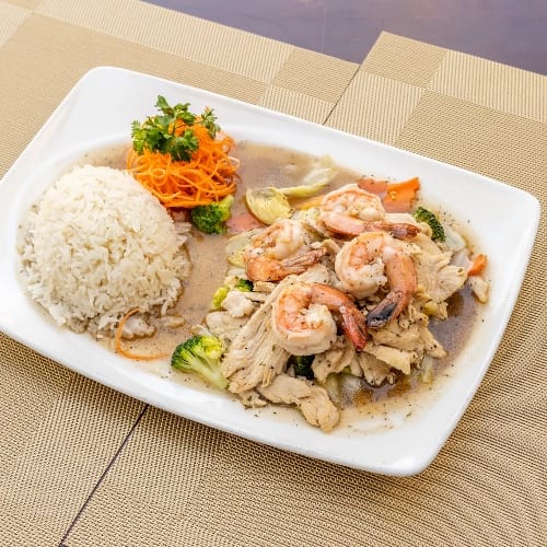 Pepper-wine Grouper&shrimp.