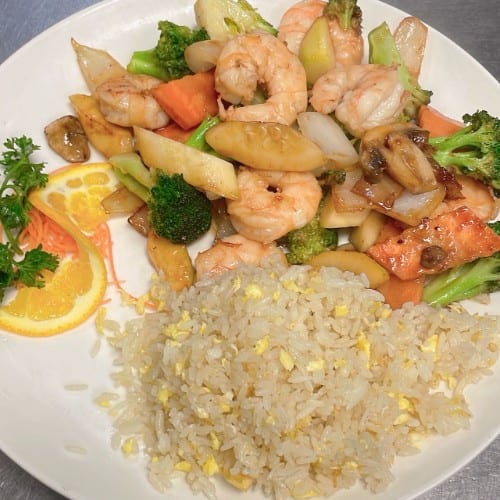 Shrimp Hibachi or Teriyaki (Lunch).