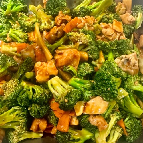 Chicken with Fresh Broccoli.