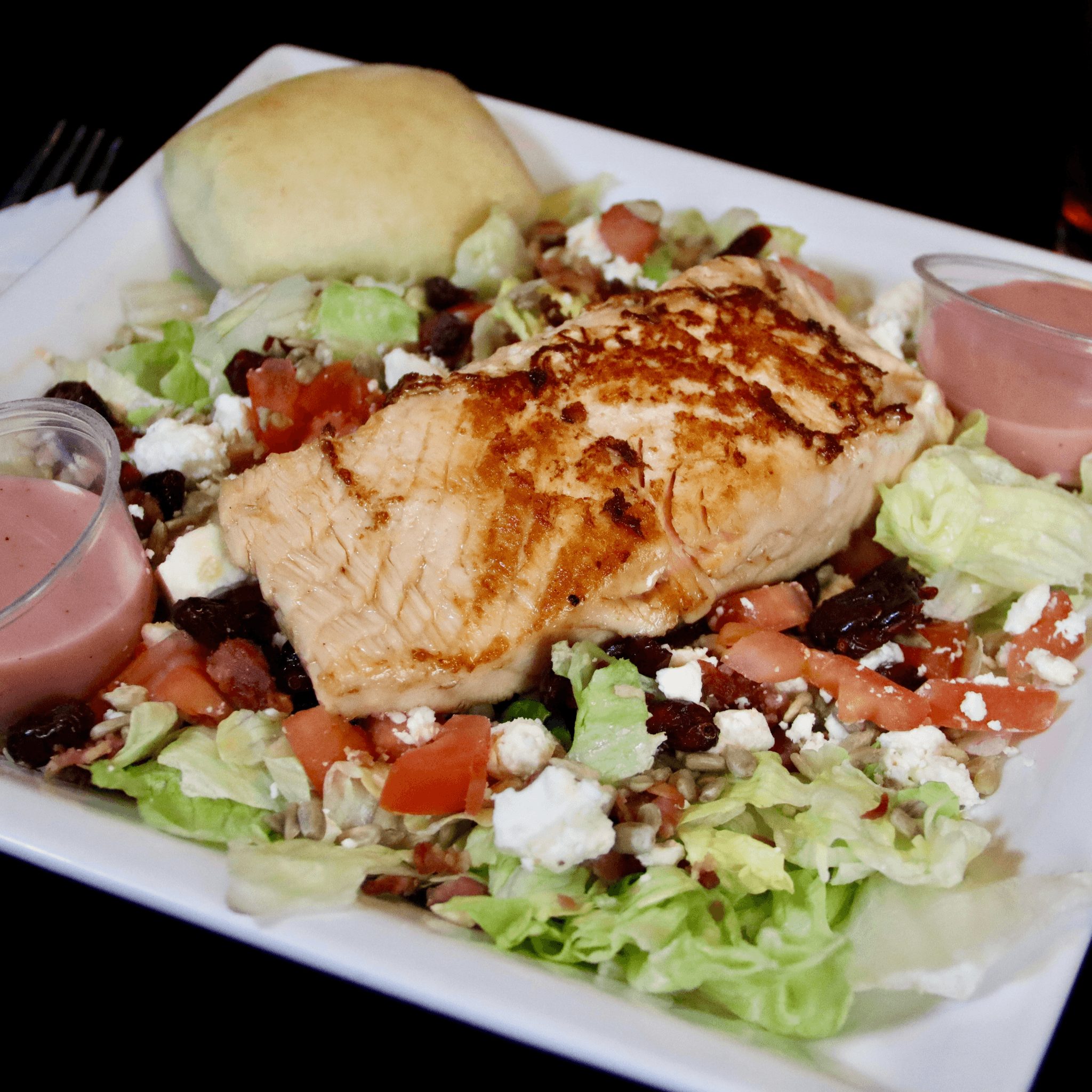 Grilled Salmon Salad.