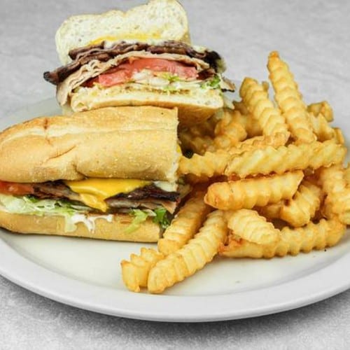 Scruffy City Club Sandwich.