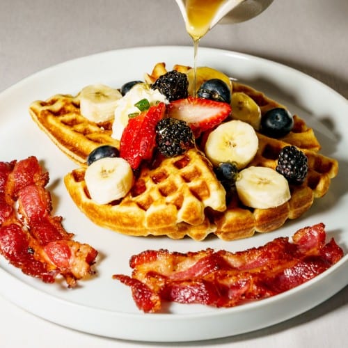 Nutella, Banana & Strawberry Waffle.