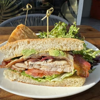 California Club with mixed greens salad