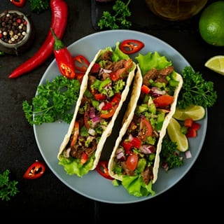 Two Breakfast Taco Plate