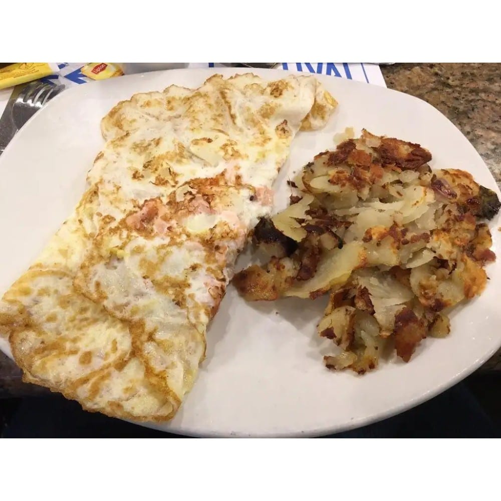 Lox & Onions Omelette.