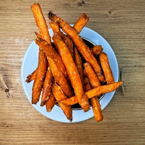 Sweet Potato Fries with Sriracha Mayo.