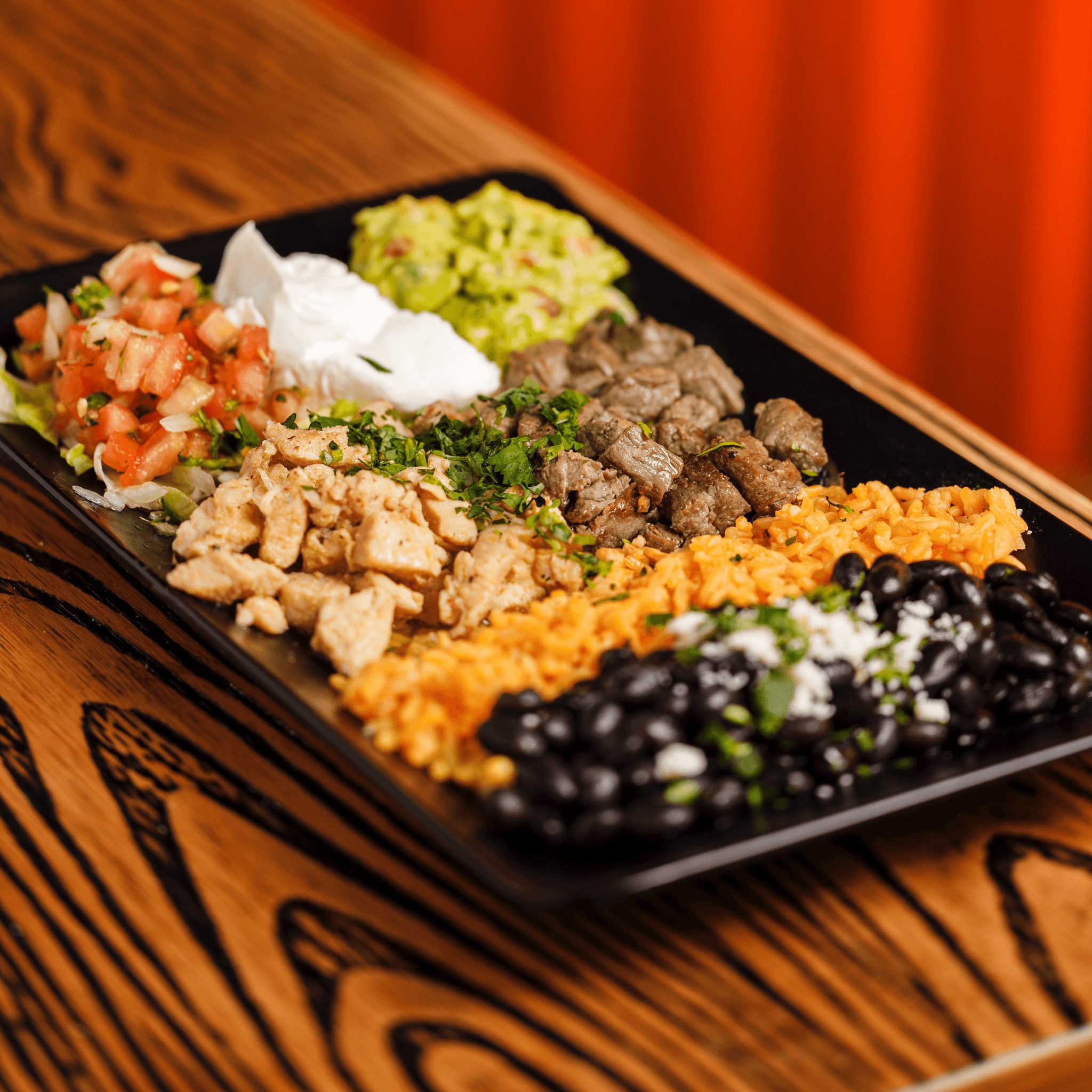 Taco bowl (two meats).