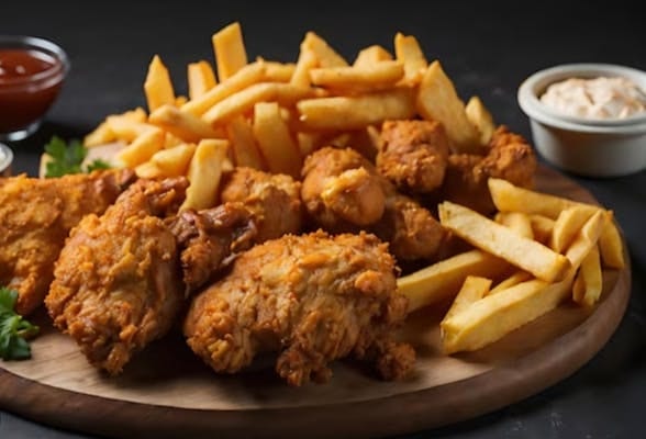 Combo #23: Shrimp (5 Pcs) & Fish (2 Pcs) or Chicken (2 Pcs).