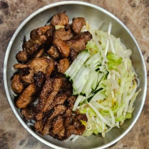 B2. Bún Tôm Cha Giò Thịt Nướng / 虾, 春卷, 烤肉米粉.