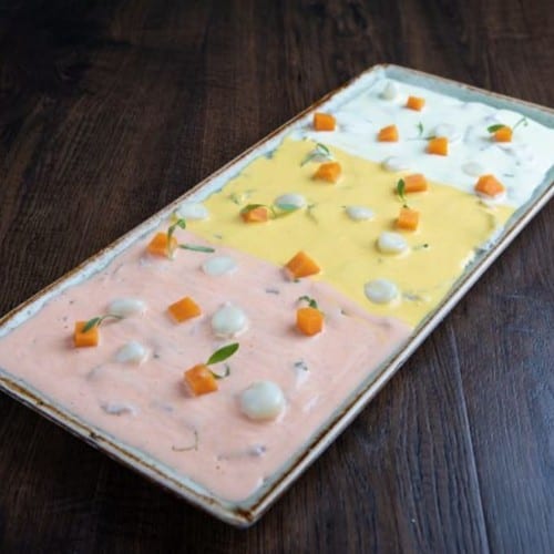 Tiradito en Tres Salsas.