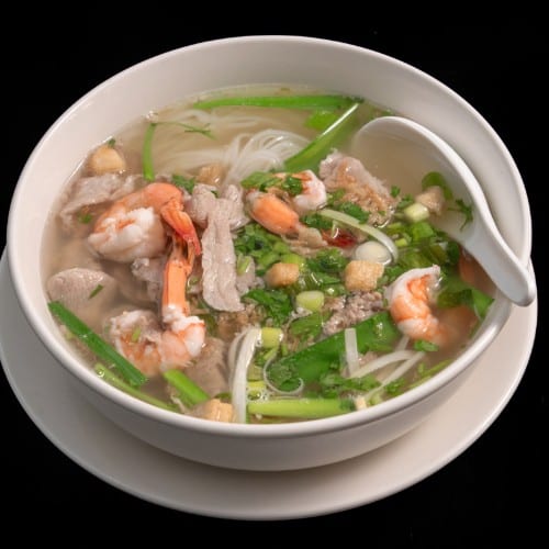 M2. Rice Noodle Soup with Pork & Shrimp.