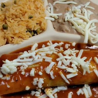A. Enchilada, Rice and Beans