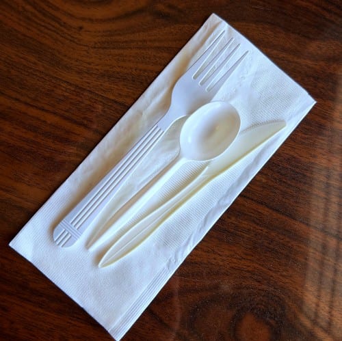 Disposable Utensils per Person.