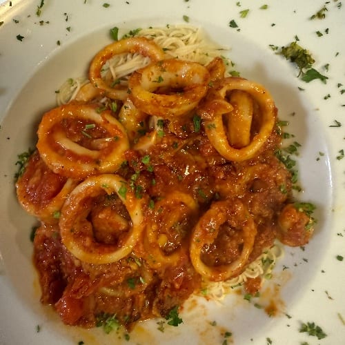Calamari with Marinara.