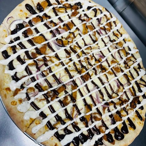 BBQ Chicken Pizza.