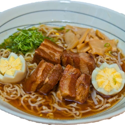 Pork Belly Ramen Noodle Soup.
