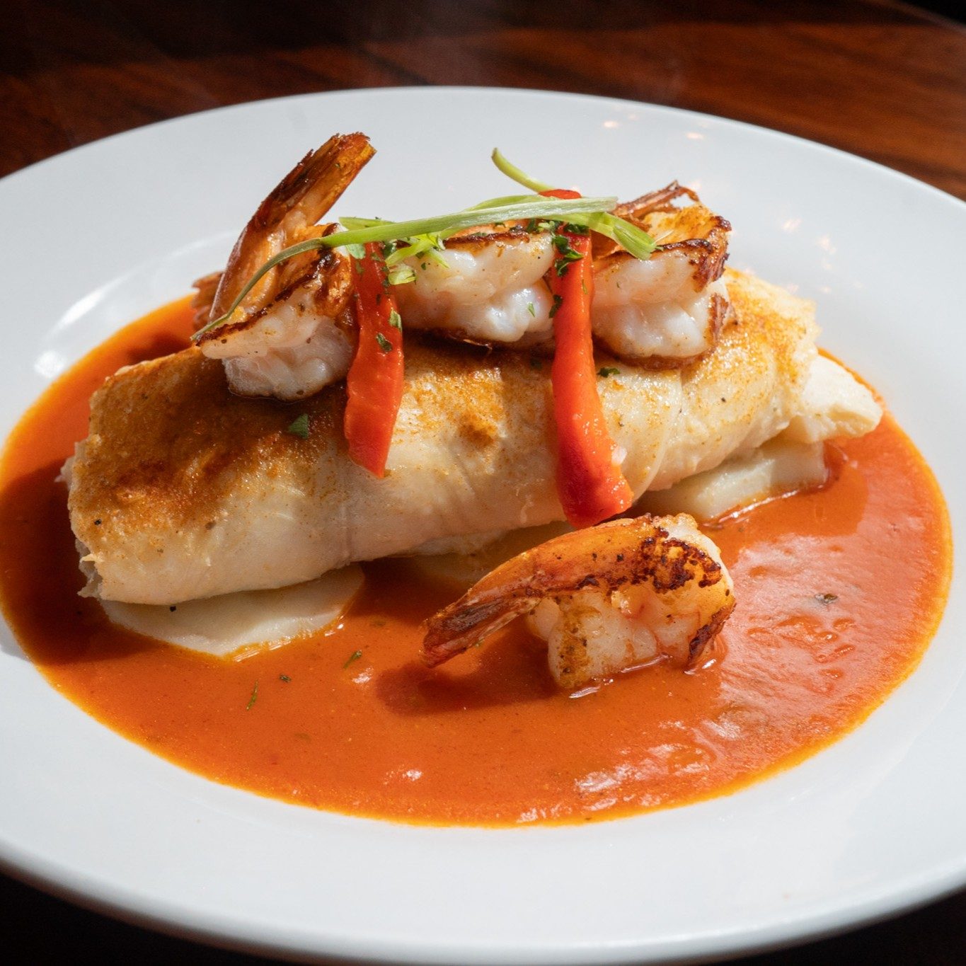 Filete de Pescado Relleno con Cangrejo.